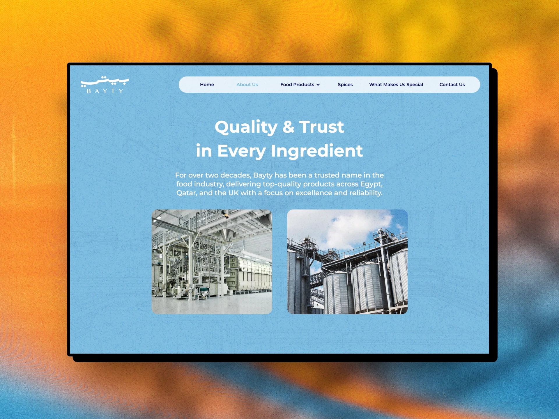 Bayty Trading website, second view